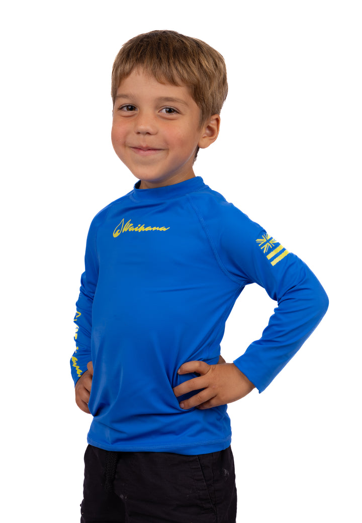 Children's Blue Long Sleeve Rashguard